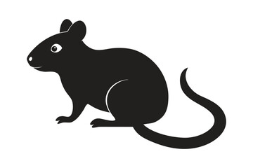 Obraz premium -gerbil--black-illustration-silhouette-vector-on--01.eps