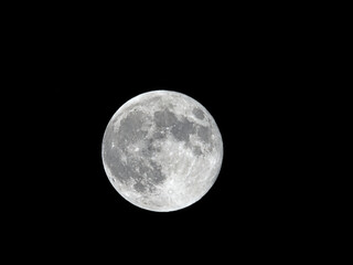 full moon on black background