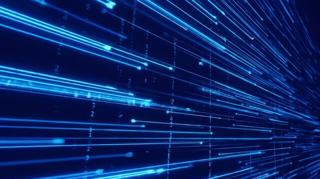 Abstract digital lines and numbers