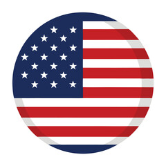 American flag design within a circular emblem united states