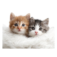 Two adorable kittens cuddled together