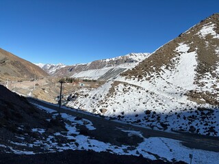snow covered mountains
