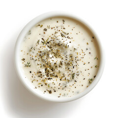 Herb-Seasoned Creamy Dip in a White Bowl