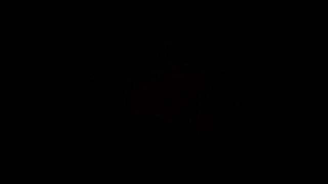 Red, Pink, Ruby Glitter Particles Instant Stream Loop Background Alpha Channel V03