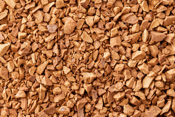 Coffee granulated instant background macro