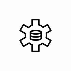 database settings icon sign vector