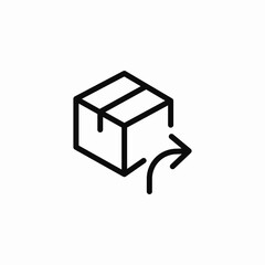 mail forwarding side view icon sign vector