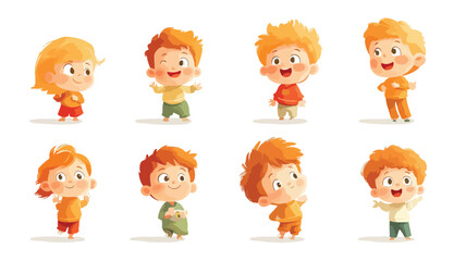 Adorable Baby Characters in Various Expressions