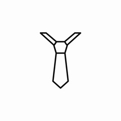 tied necktie icon sign vector