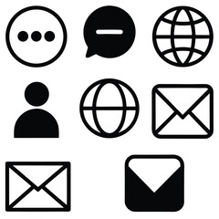 Communication icons on abstract background technology
