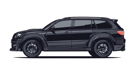 Fototapeta premium SUV Transportation Wide Angle Centered
