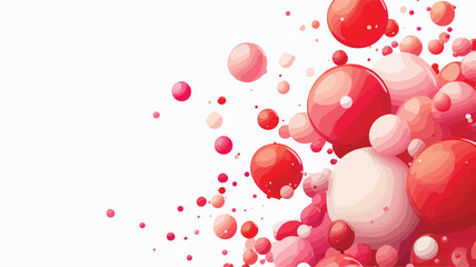 Vibrant Red Balloons Centered Wide Angle