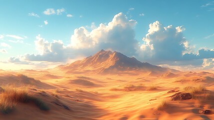Naklejka premium Desert mountain landscape