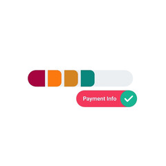 A progress bar indicating payment information completion, with a checkmark confirmation.