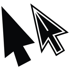 Two black computer mouse cursors side by side computer cursor