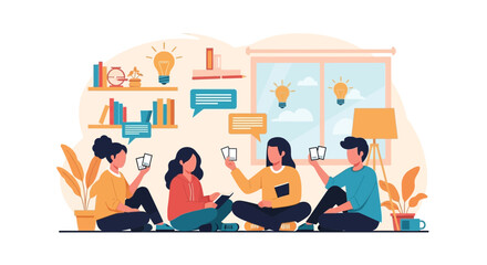 Obraz premium Brainstorming Session Among Professionals Sharing Ideas And Inspiring Creativity