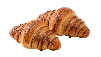 Chocolate Croissants - Isolated on Transparent Background PNG