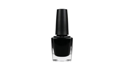 Black Nail Polish Bottle - Isolated on Transparent Background PNG