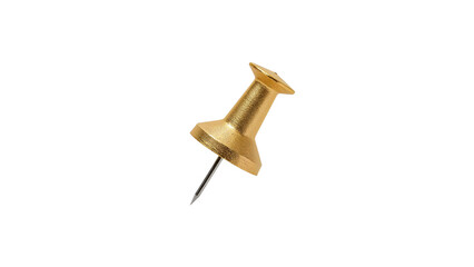 Gold Thumbtack - Isolated on Transparent Background PNG