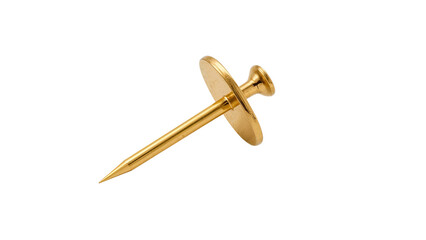 Push Pin (Golden) Isolated on Transparent Background PNG

