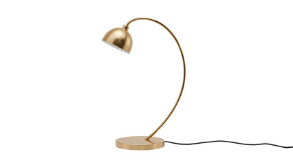 Gold Desk Lamp - Isolated on Transparent Background PNG