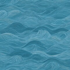 Obraz premium Abstract ocean waves texture, calming blue water background, design element