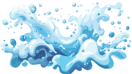 Refreshing water splash in wide angle view