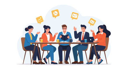 Diverse Team Brainstorming Ideas During Creative Business Meeting And Collaboration