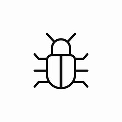 bug infection icon sign vector