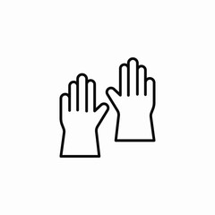 hand gloves icon sign vector