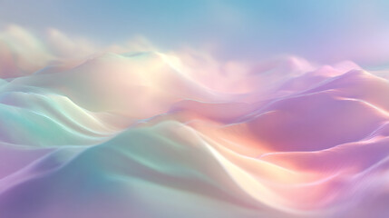Obraz premium Abstract pastel landscape with soft, flowing waves and a gentle gradient