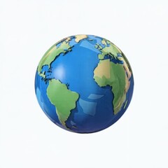 Fototapeta premium A 3D render of the Earth with a stylized, abstract representation of the continents