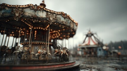 Carousel Relic: A Forgotten Amusement Park Reminiscent of Yesteryear