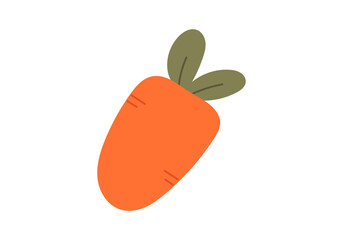 Cute Carrot vector icon illustration. Naive carrot