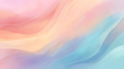 Soft pastel waves of color flow gently across the frame, creating a dreamy and ethereal abstract background