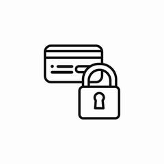 card lock icon sign vector