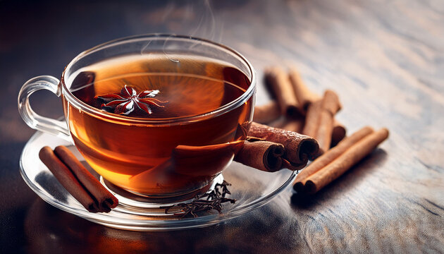 cup of tea with cinnamon