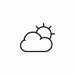 cloudy day icon sign vector