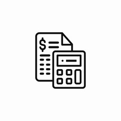 financial calculation icon sign vector