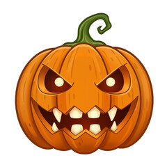 Cartoon Jack-O'-Lantern: Playful Halloween Spirit with a Spooky Grin