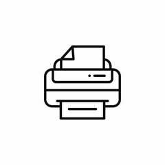 paper printer icon sign vector