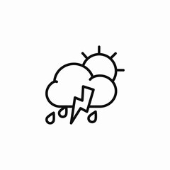 thunderstorm day icon sign vector