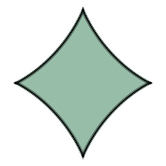 polygon four-sided with curved edges