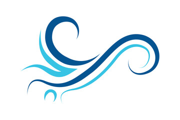 Line water wave icon. Wavy lines water. Vector illustration line icon with simple doodle wave