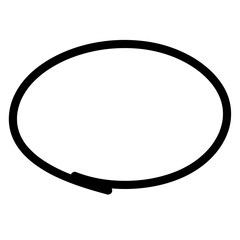 スムーズな手描きで黒い色のペンやインク風の丸い円のイラスト素材シリーズ。ベクター。