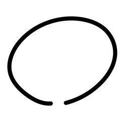 スムーズな手描きで黒い色のペンやインク風の丸い円のイラスト素材シリーズ。ベクター。