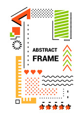 Vibrant and Colorful Abstract Frame Featuring Bold Geometric Shapes and Designs Posters