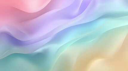 Fototapeta premium Soft, flowing waves of pastel colors create a dreamy and ethereal abstract background