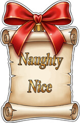 Naughty and Nice List Scroll Ornament