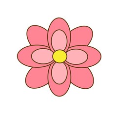 Fototapeta premium pink flower isolated vector illustration 